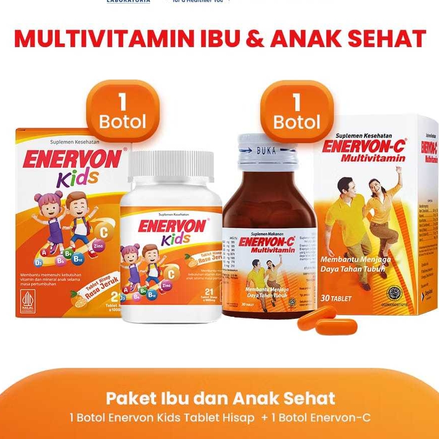Enervon C Multivitamin 1 botol & Enervon Kids 1 Botol