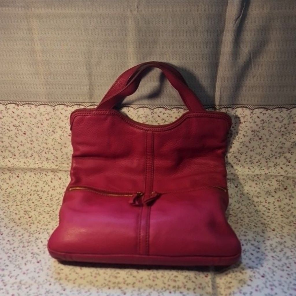 PRELOVED TAS PINK KULIT JINJING SLEMPANG