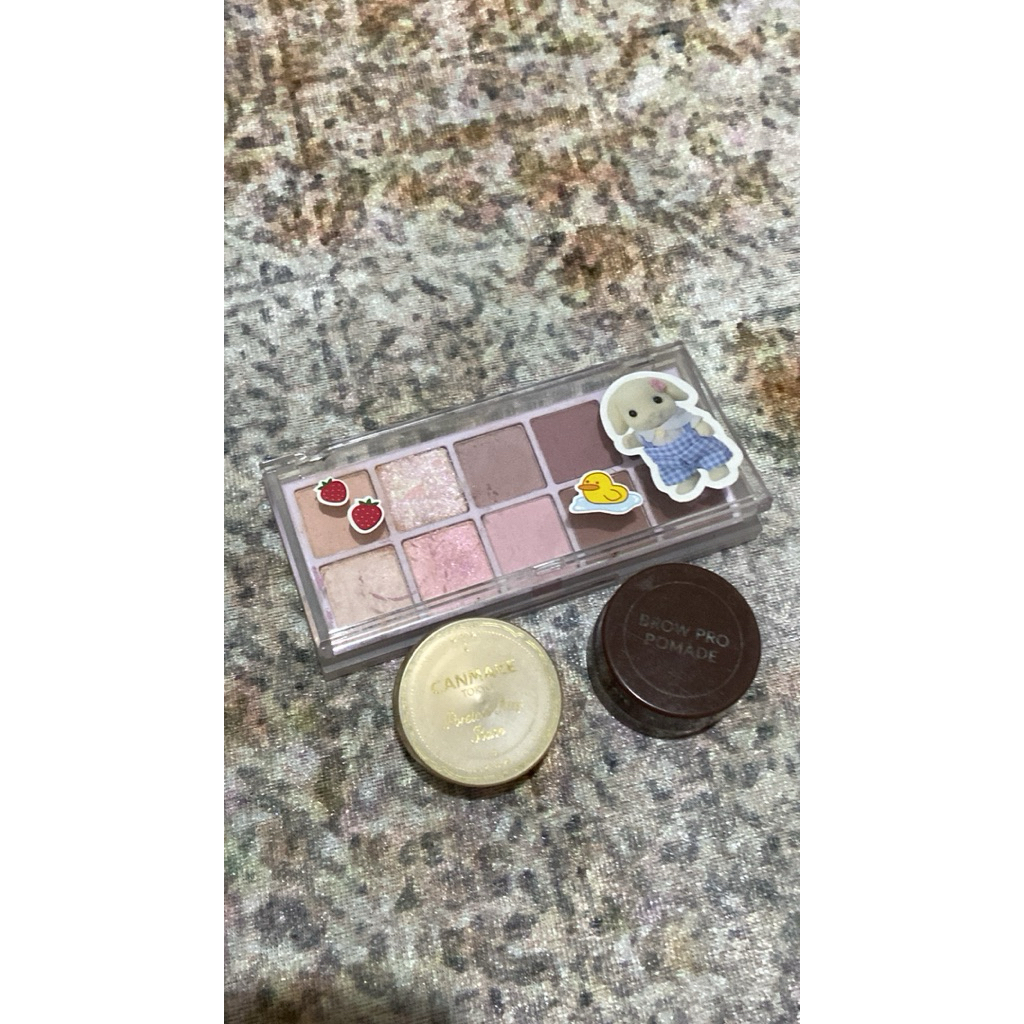 EYESHADOW ROMAND, PRIMER CANMAKE, BROWPOMADE SOMETHINC