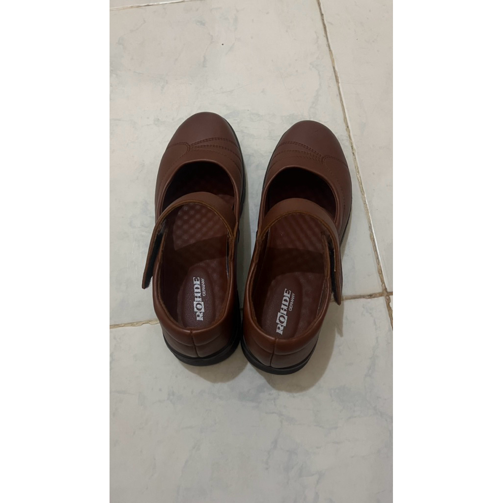 preloved sepatu slop rohde brown cokelat size 37