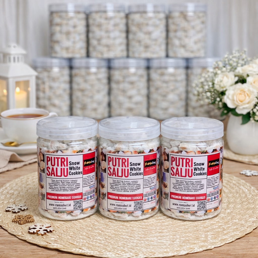 PUTRI SALJU Kacang Mede Triple Cheese Edam Parmesan Cheddar Premium Butter Wisman | Kemasan Hardtop 350gr & Jar 750ml | Kue Kering Lebaran by RaMaChef