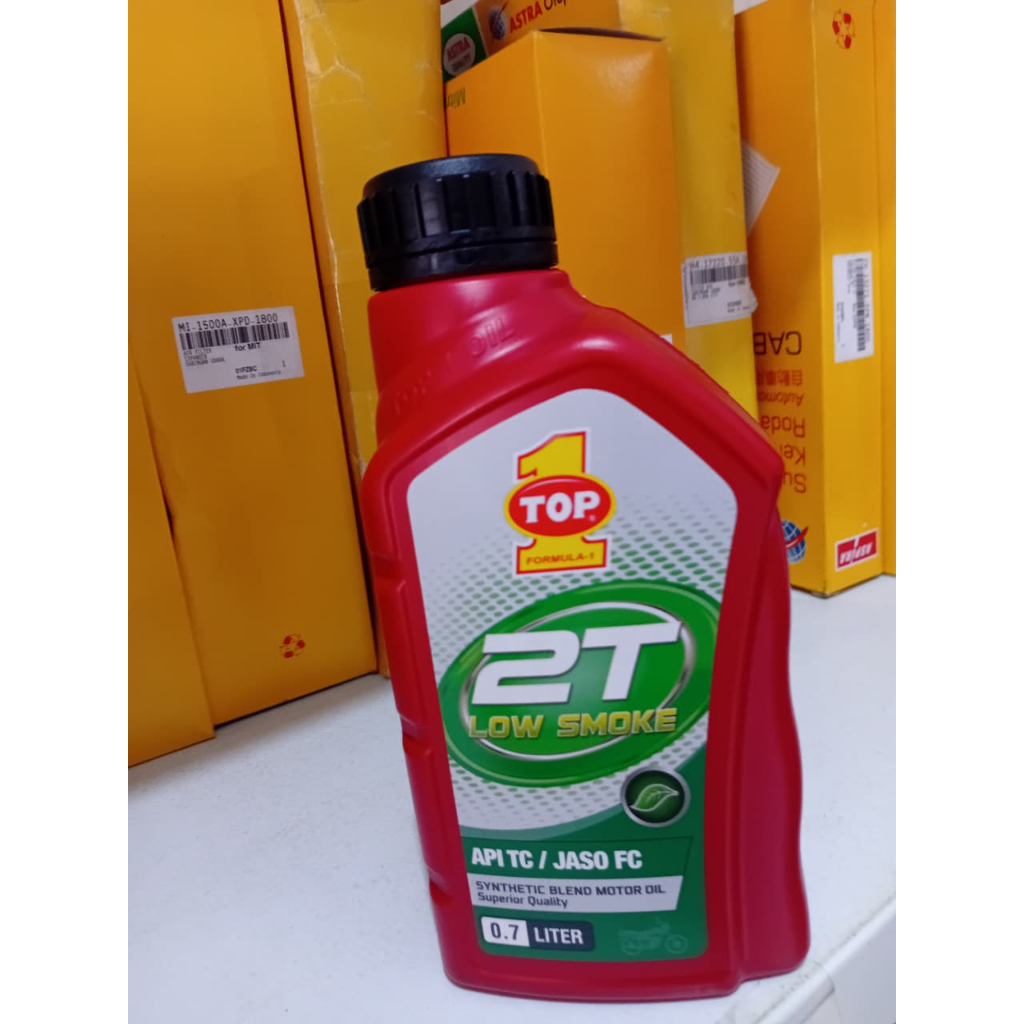 OLI TOP 1 SMO 2T Low Smoke 700ml – Oli Samping 2 Tak Anti Asap & Mesin Lebih Bersih