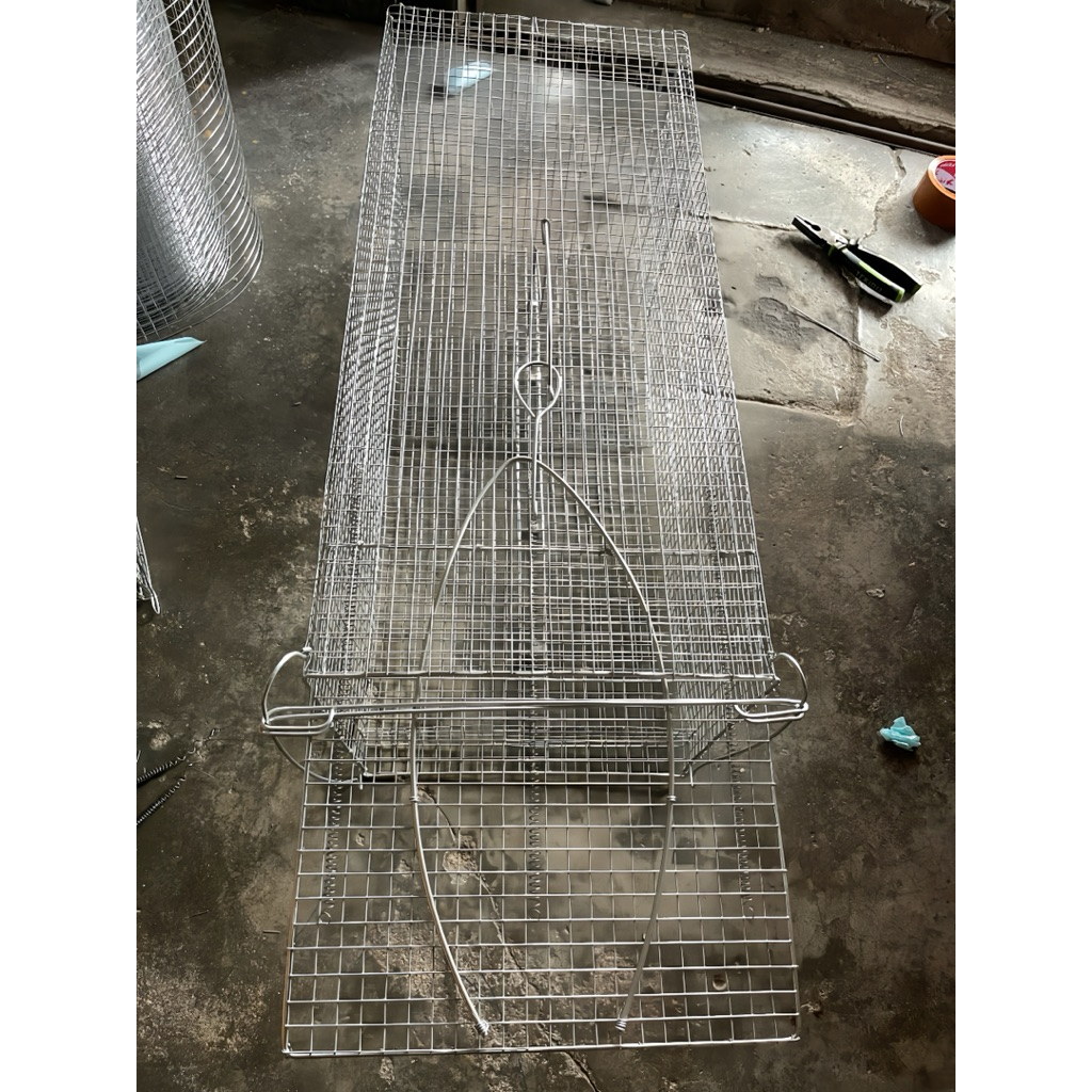 PERANGKAP/JEBAKAN MUSANG/LUWAK/KUCING JUMBO DENGAN SEKAT UNTUK AYAM HIDUP UK (P 66 x L 30 x T 28) MU