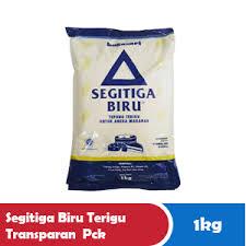 SEGITIGA BIRU TERIGU TRANSPARAN PCK 1000g ( 1KG)