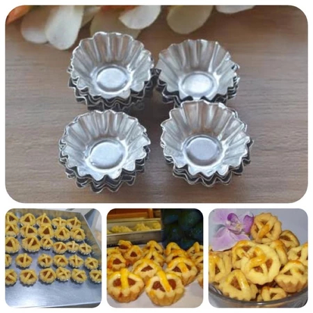 Cetakan Kue Keranjang bulat / Cetakan kue Nastar Isi 40 pcs