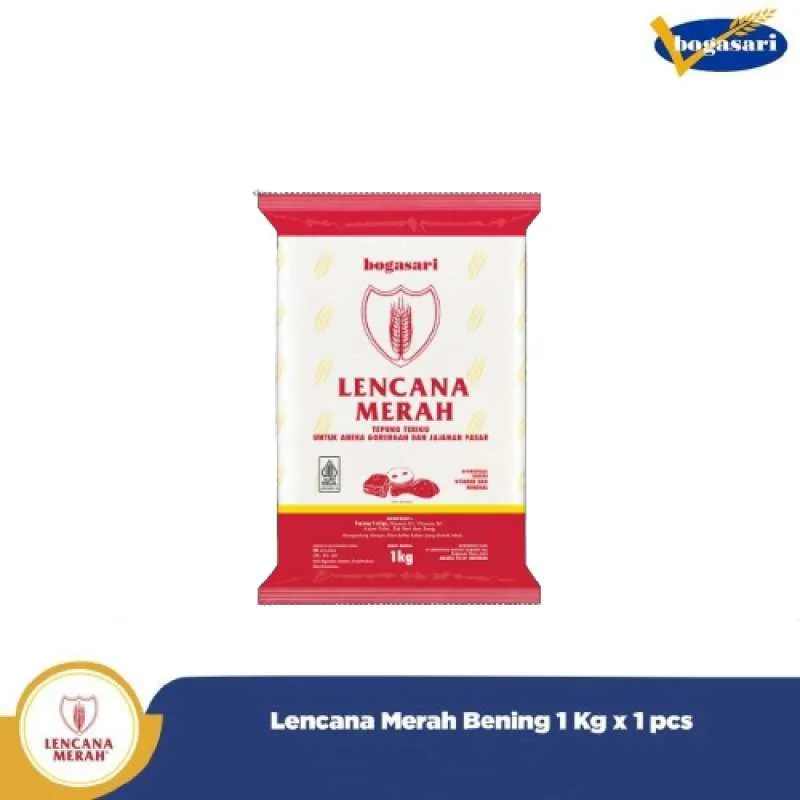 LENCANA MERAH TEPUNG TERIGU TRANSPARAN PCK 1000g ( 1KG )
