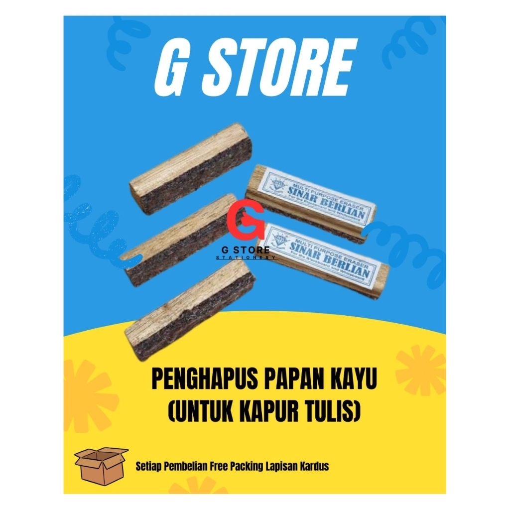 Penghapus Papan Tulis Kayu / Penghapus Kapur Tulis