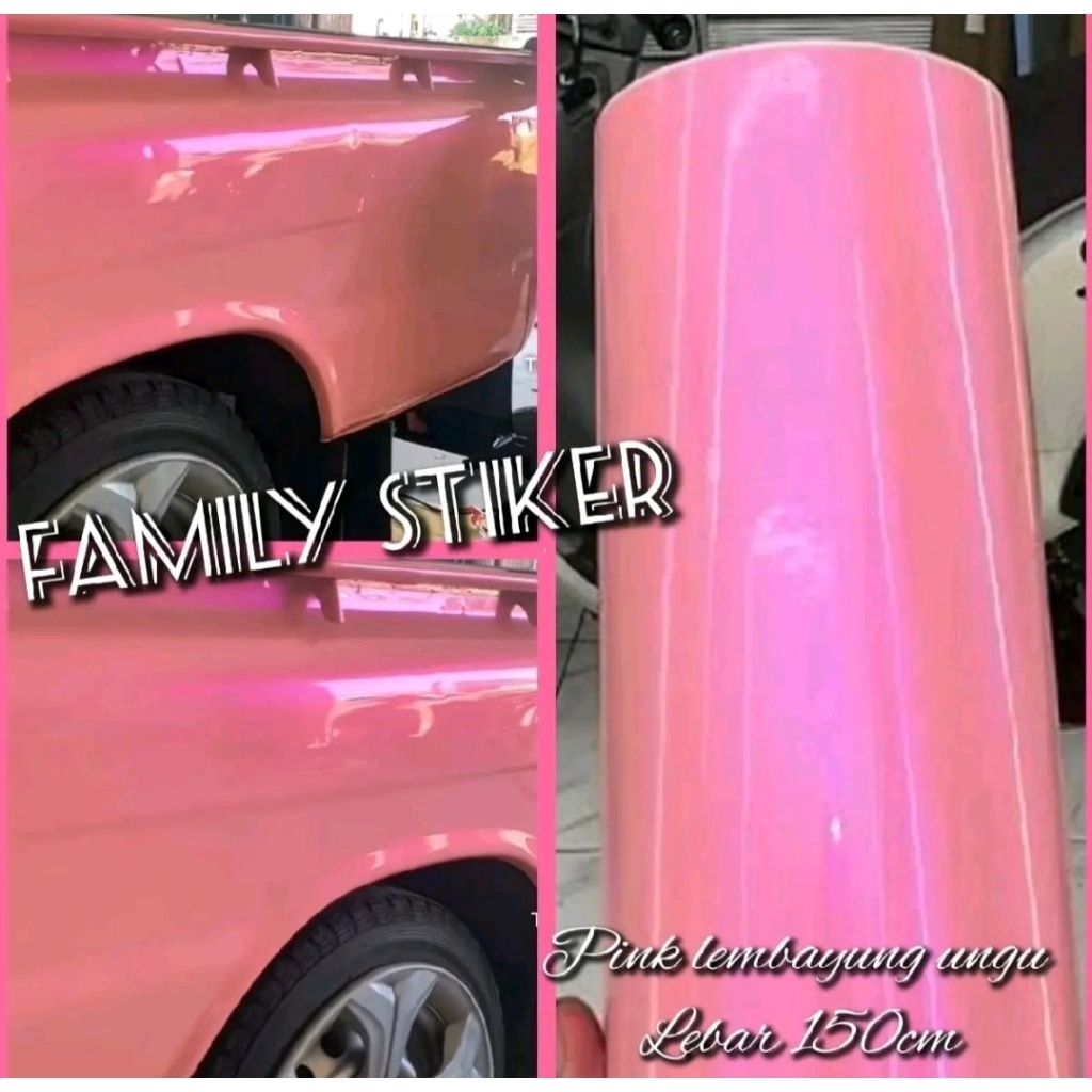 Stiker skotlet pink lembayung premium skotlet mobil pink lembayung ungu