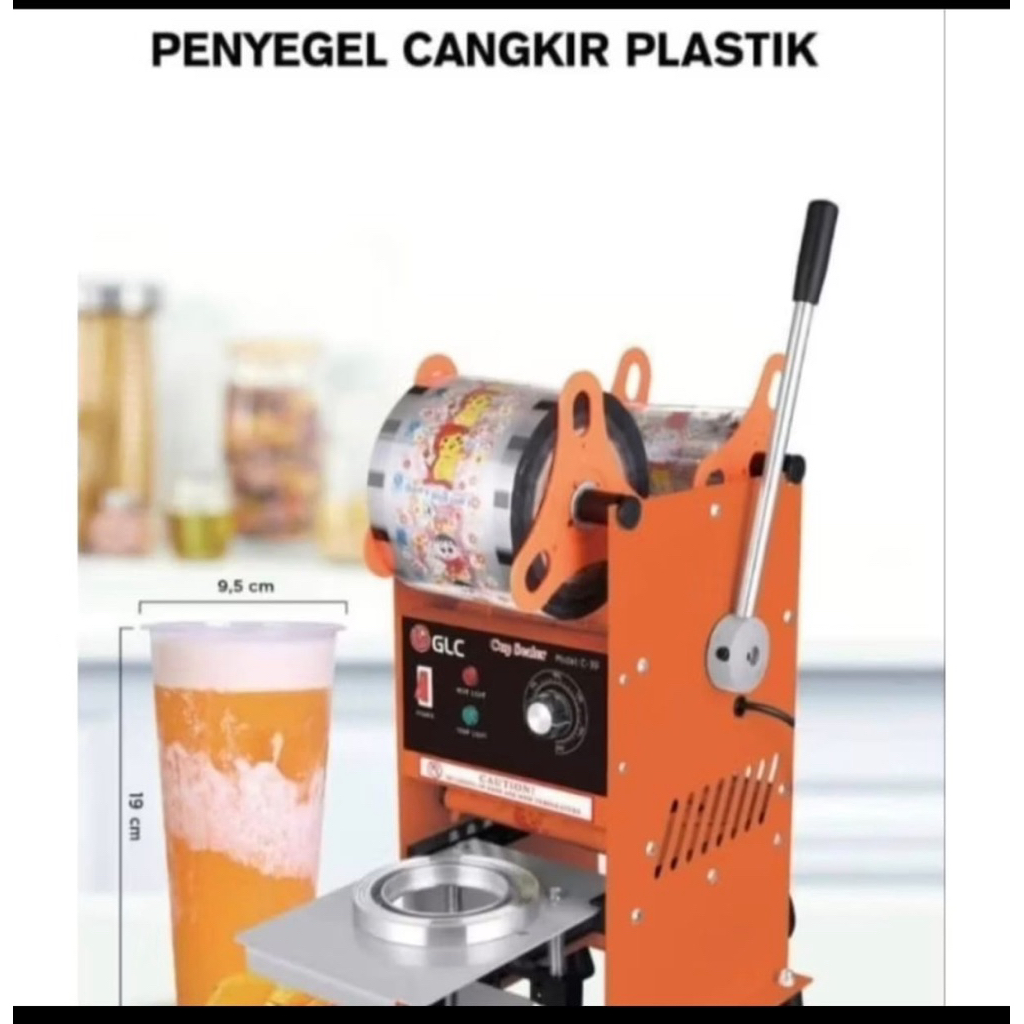 mesin penutup minuman cup sealer glc