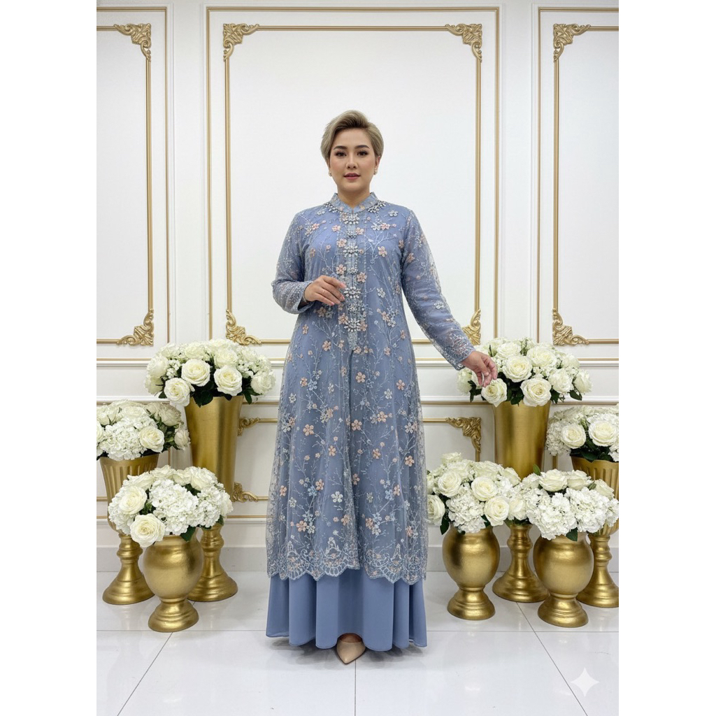 RAISA dress outer set iner // gamis outer kombinasi/Gamis wanita muslim