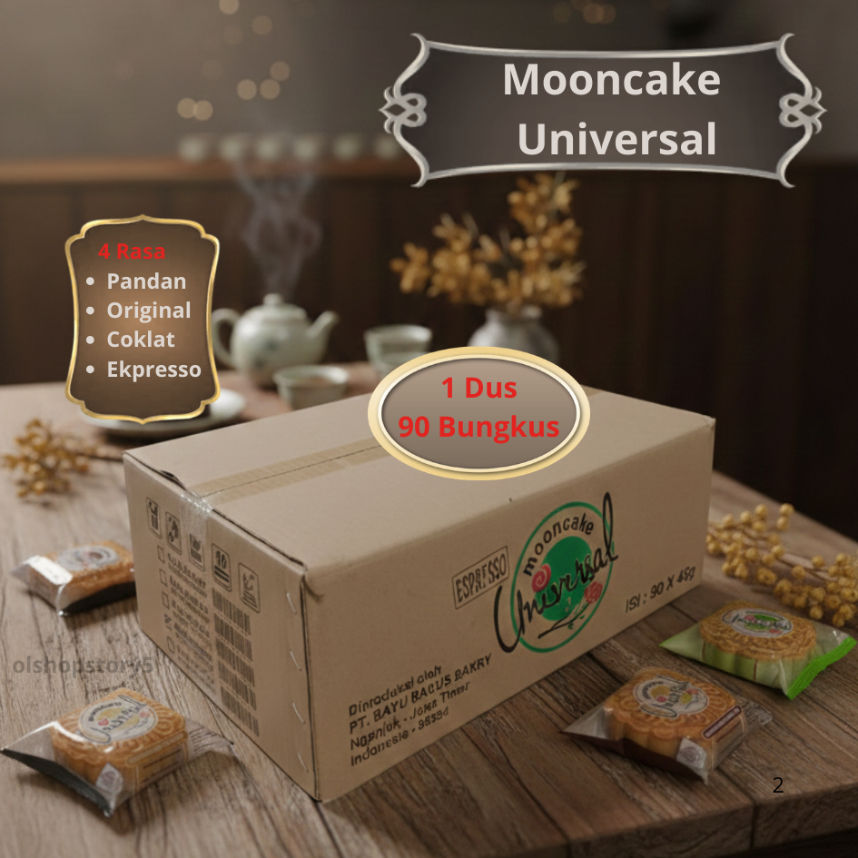 Mooncake 1 karton 90 Pcs Exp Di Jamin Lama Kue Bulan Halal Universal Enak