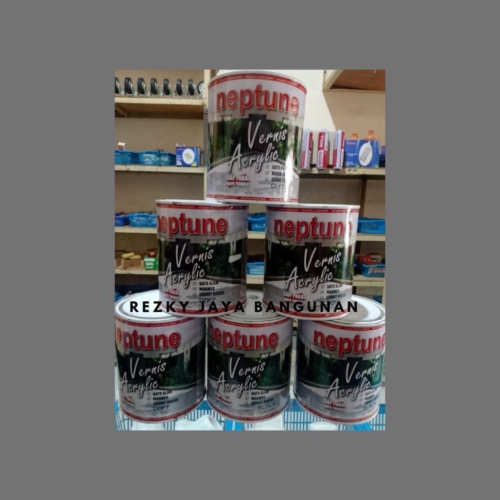 Neptune Vernis Acrylic – Clear Coat Batu Alam & Marmer - Cat Anti Lumut