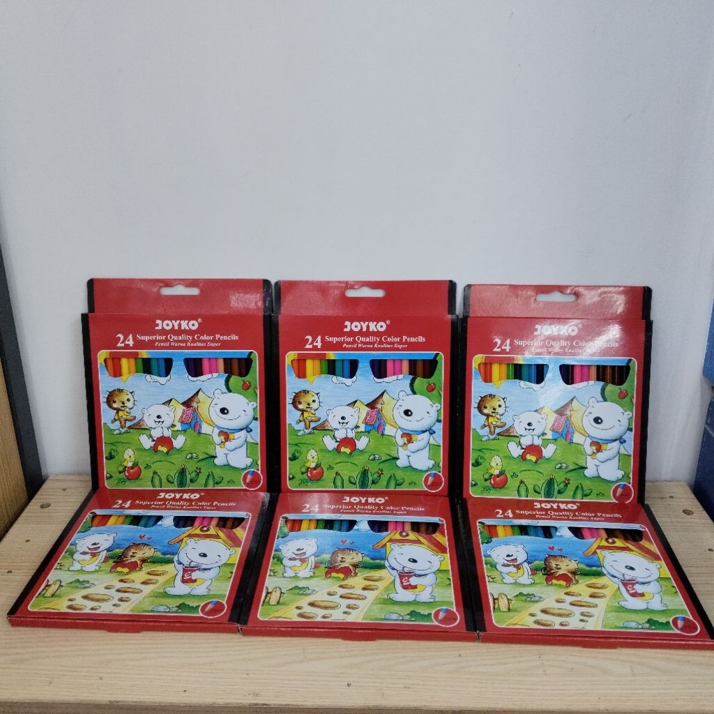 [1 PACK] PENSIL WARNA JOYKO PANJANG / 24 WARNA / 12 WARNA / JOYKO PW 12 / JOYKO PW 24 / PENSIL WARNA