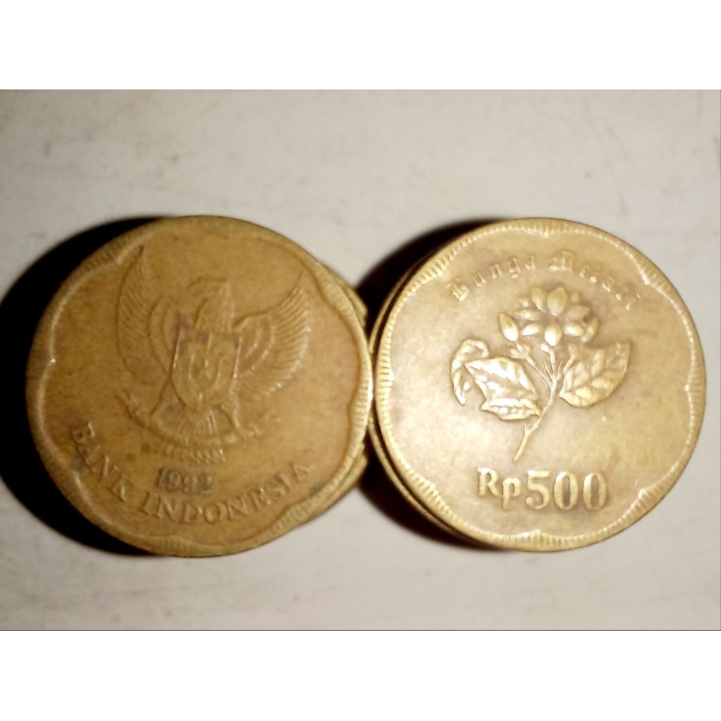Koin Rp500 Melati 1992 Asli BI | Koleksi Uang Kuno