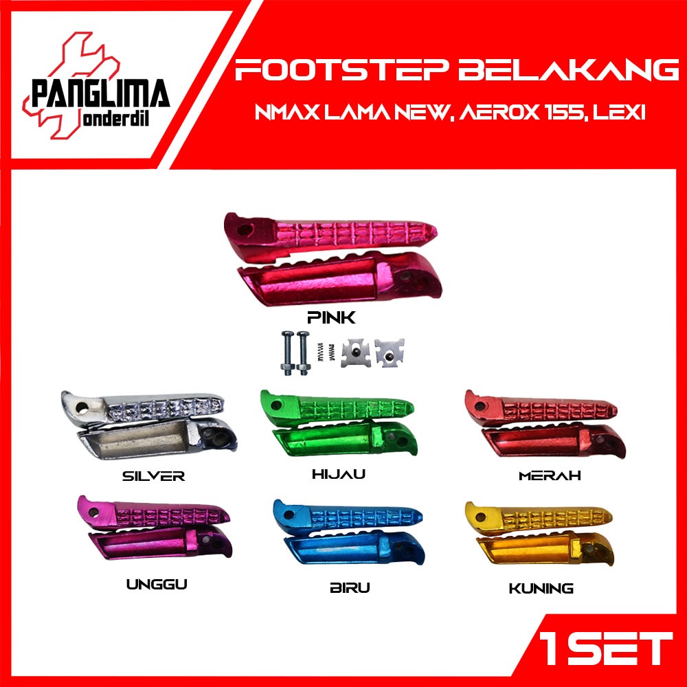Footstep Belakang NMAX Lama New & Aerox 155 & Lexi Injekan Barstep Pijakan Foot Bar Step Variasi Kun