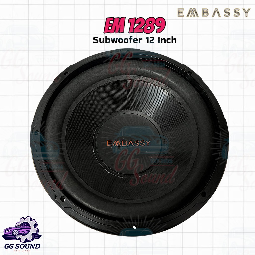 Speaker Embassy 12 Inch Doble Coil Subwoofer EM 1289 Spiker Bass