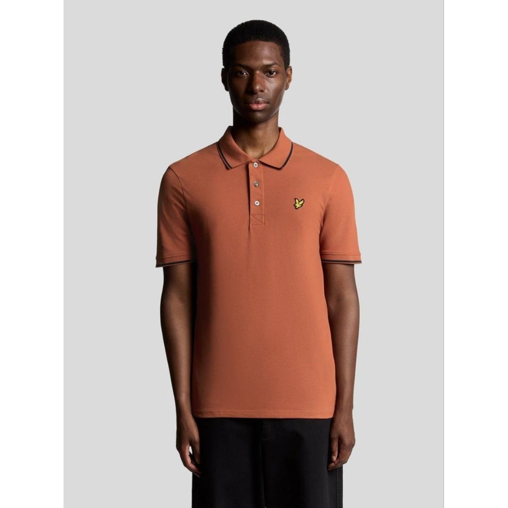 Lyle & Scott Tipped Polo Shirt Brick Original