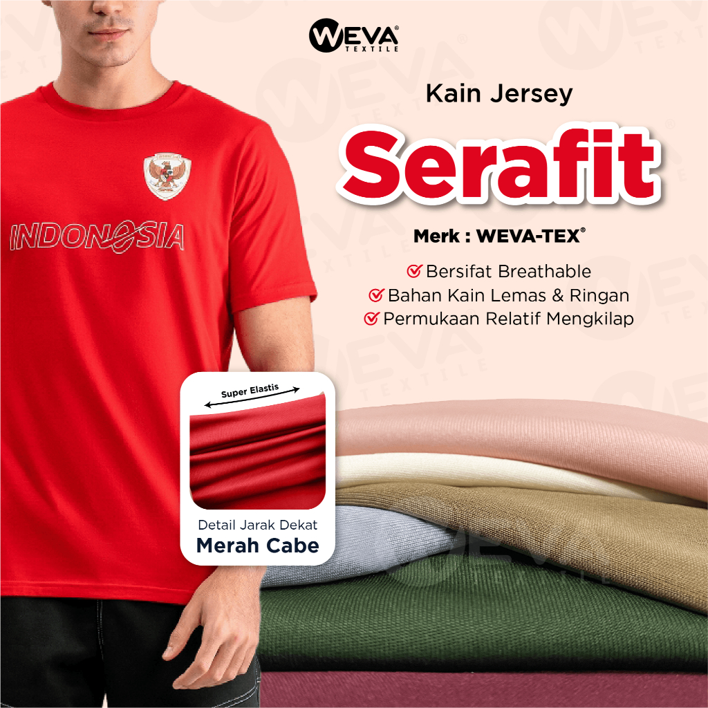 SERAFIT Bahan Kain Jersey Dryfit Serena Weva Textile