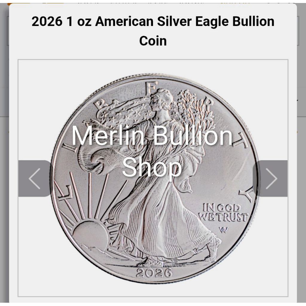 KOIN SILVER AMERICAN EAGLE TH 2026 BERAT 1 OZ ATAU 31 GR .FINE SILVER