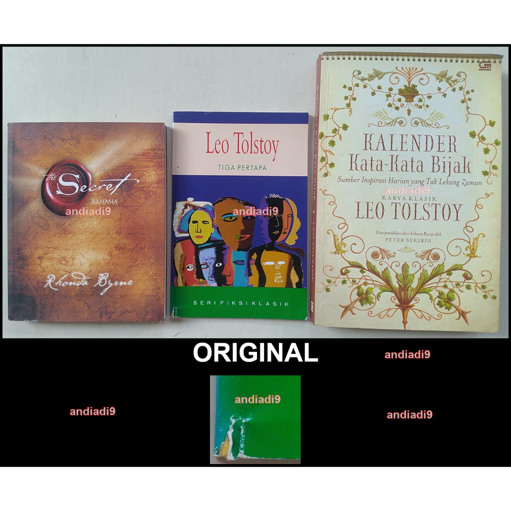 BUKU KALENDER KATA KATA BIJAK SUMBER INSPIRASI HARIAN YANG TAK LEKANG ZAMAN TIGA PERTAPA LEO TOLSTOY