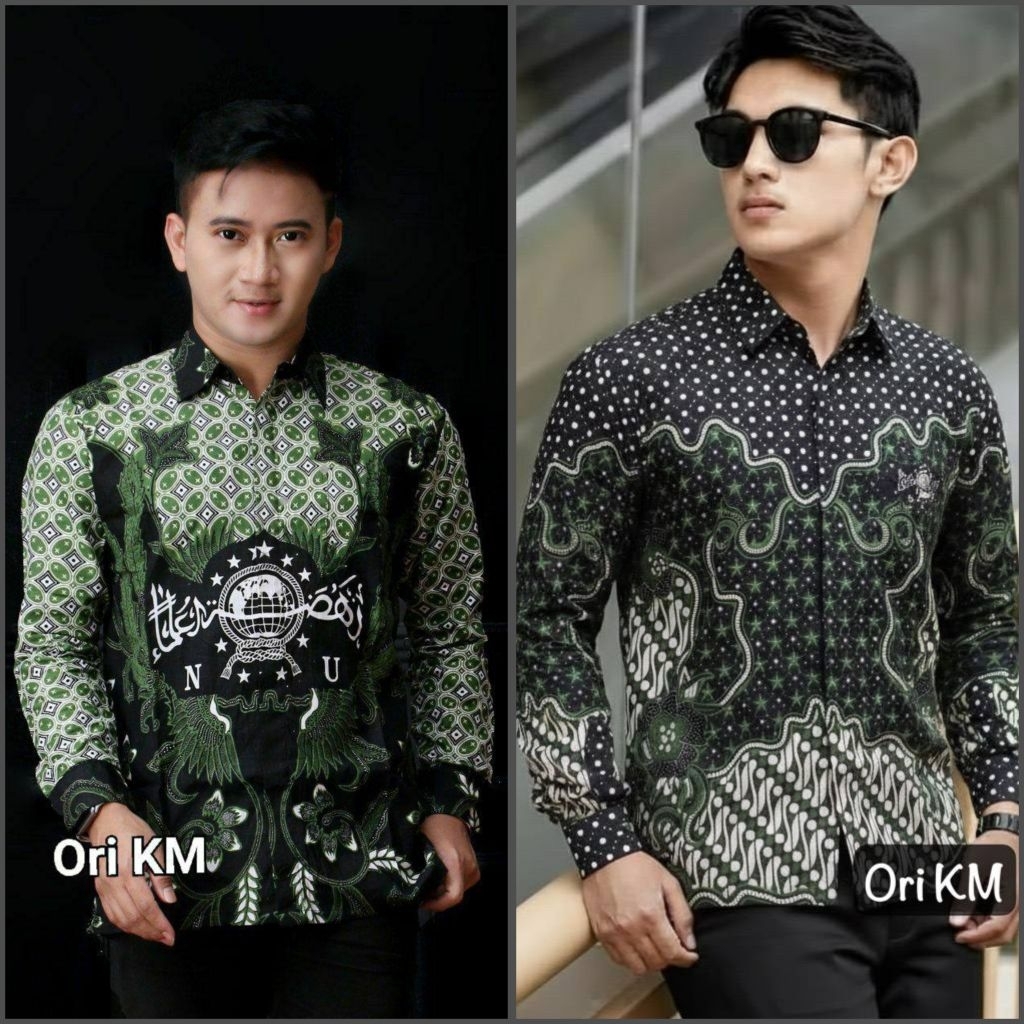 Baju Batik NU(Nahdlatul Ulama) - Baju Kemeja motif BATIK NU lengan panjang - Kemeja Pria Baju Muslim