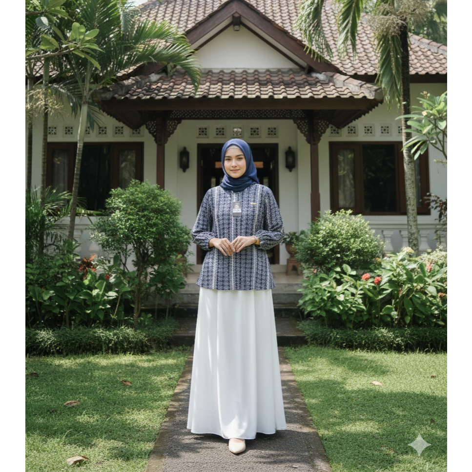 REAL PICT blouse tunik katun motif etnik terbaru premium Annanina NMR by Namira