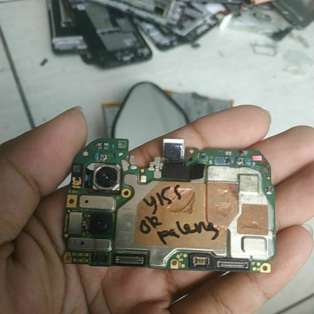 mesin vivo y15s,nyala normal minus kaleng