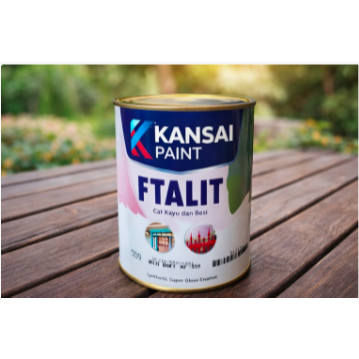 Cat Minyak Besi Kayu Ftalit Kansai Paint 611 Hella Grey 1kg