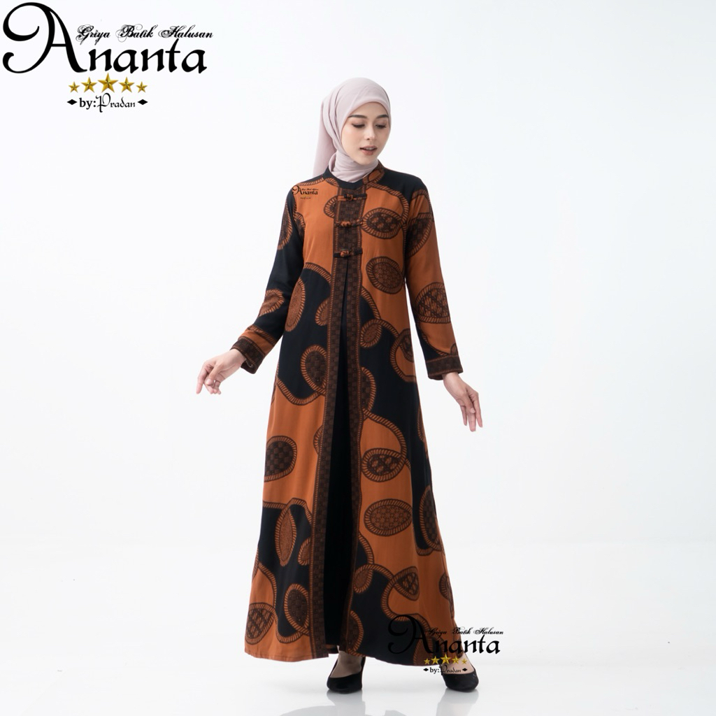 Batik Ananta Gamis Wanita EXCLUSIVE LUXURY EXCELLENT | Gamis Batik Halusan Exclusive Luxury Excellen