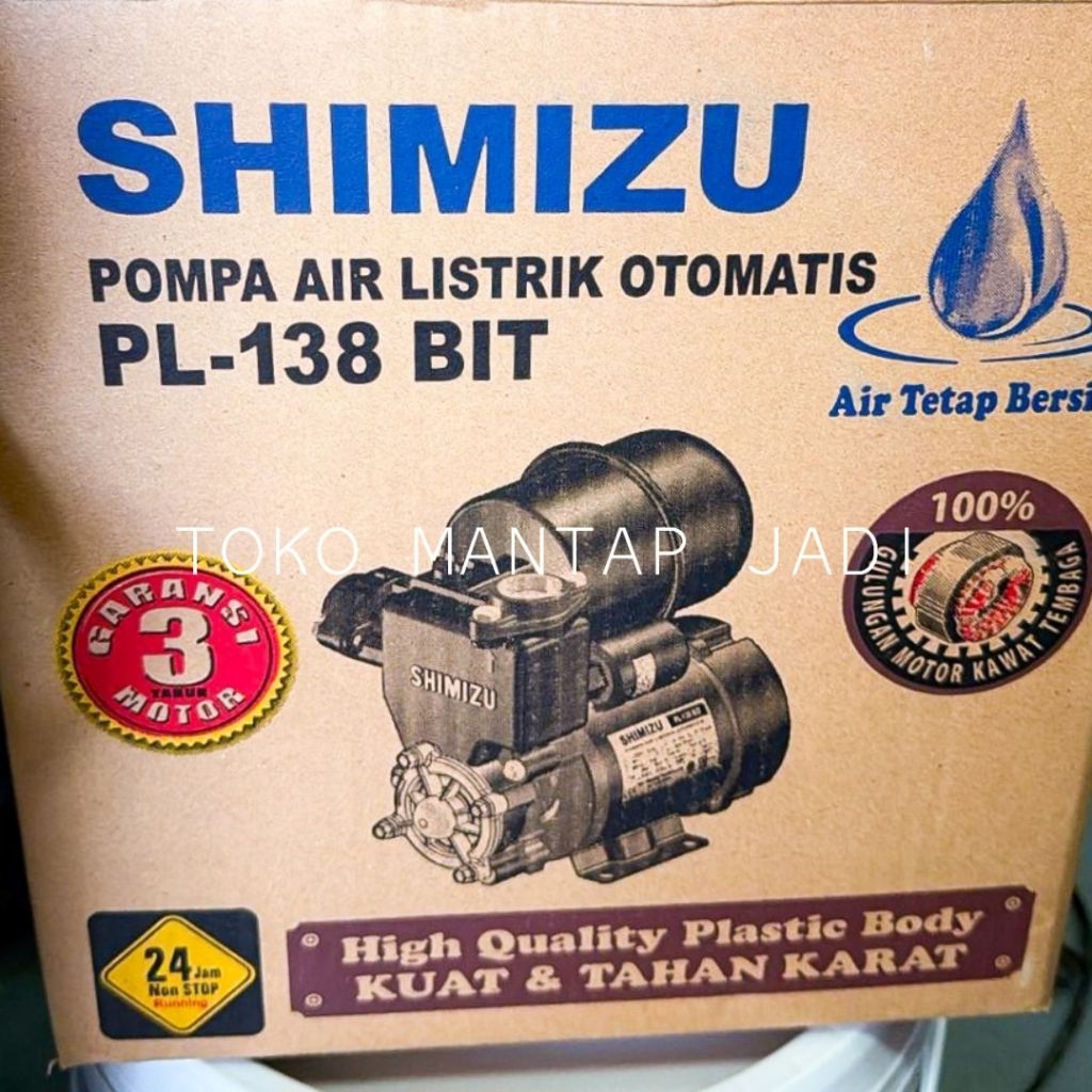 Pompa air SHIMIZU PL 138 BIT otomatis ori asli / mesin auto pl138 138bit  pl138bit