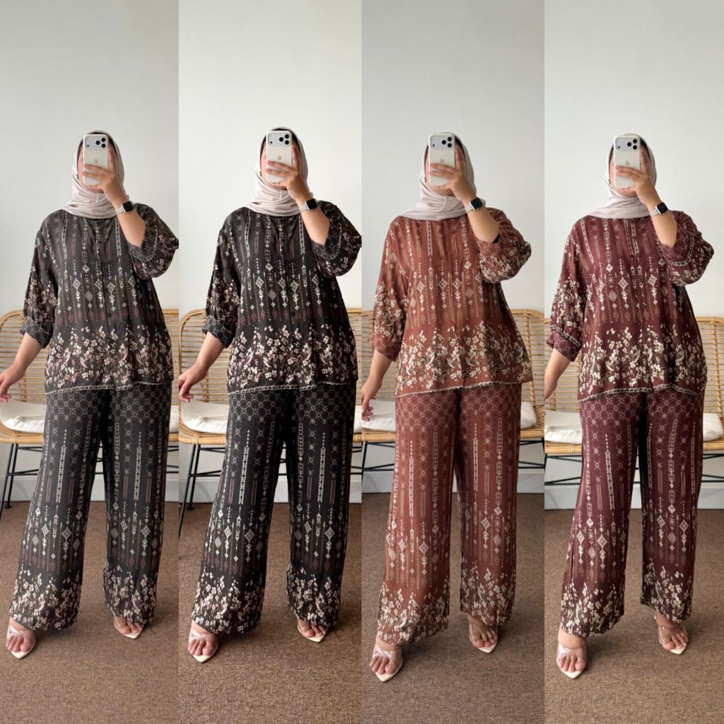 ONESET ANISA/ONESET RANIA/ONESET BABYDOLL/SET RAYON ETNIK/ONESET PIYAMA/ONESET BAJU TIDUR/SET KULOT