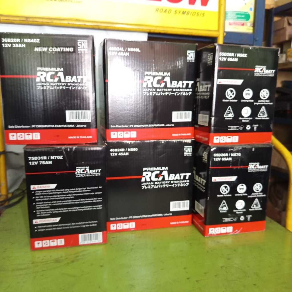RCA AKI BASAH MOBIL 12V NS-40Z, N-50Z, NS-60L, N-70Z, NS-60, NS-70