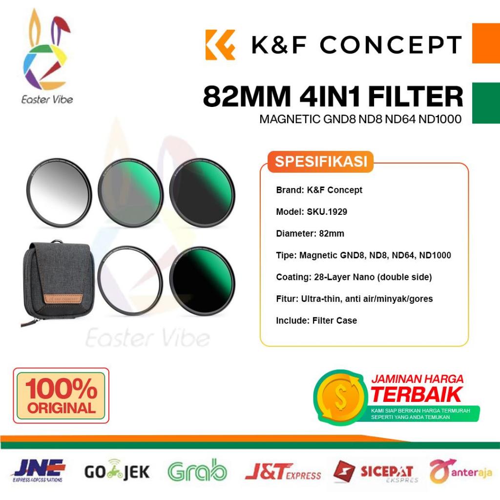KNF Concept 82mm 4in1 Filter Magnetic GND8 ND8 ND64 ND1000 with Filter Case K&F Concept