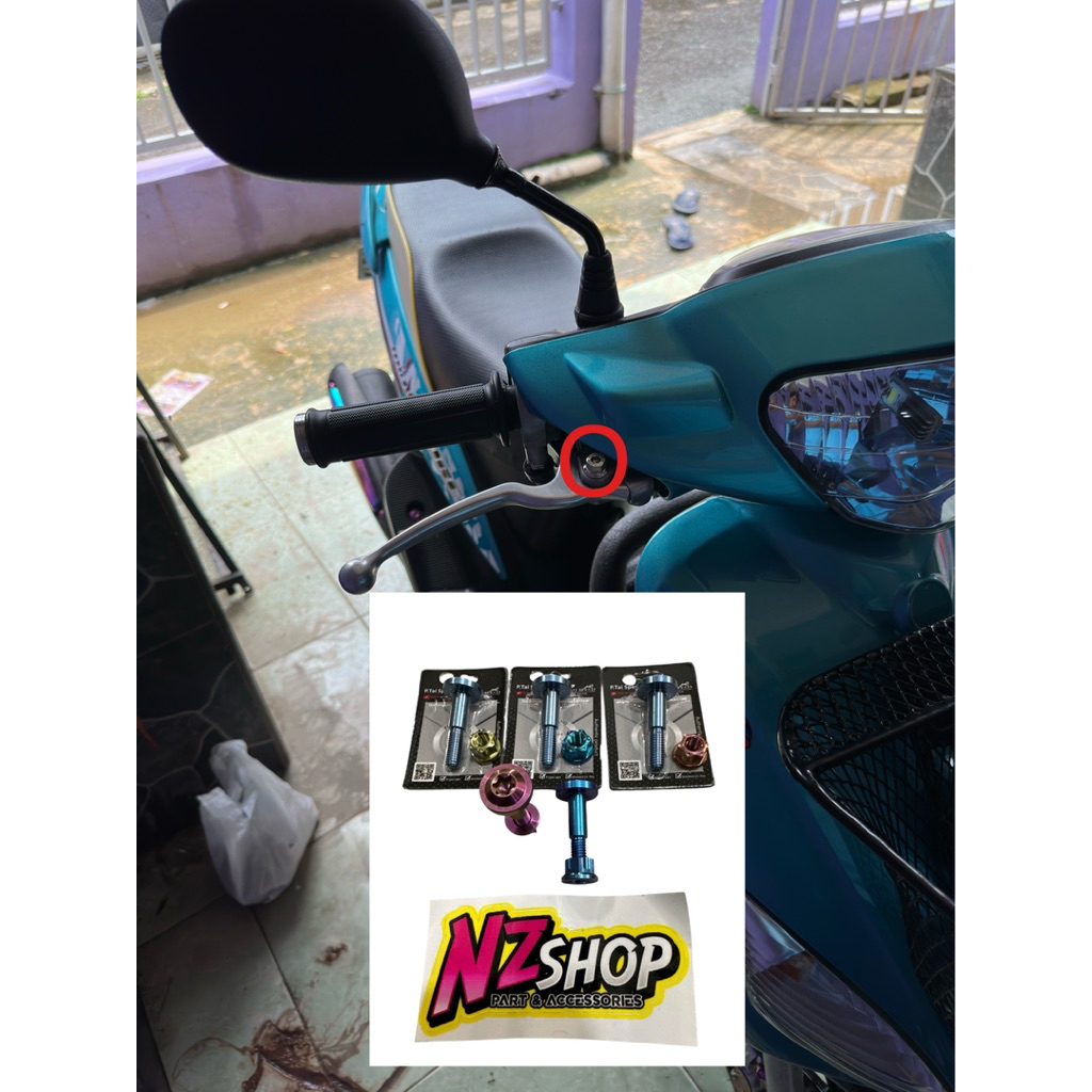 baut titanium tojosan handle titanium kanan mio harga 1 mur 1 baut
