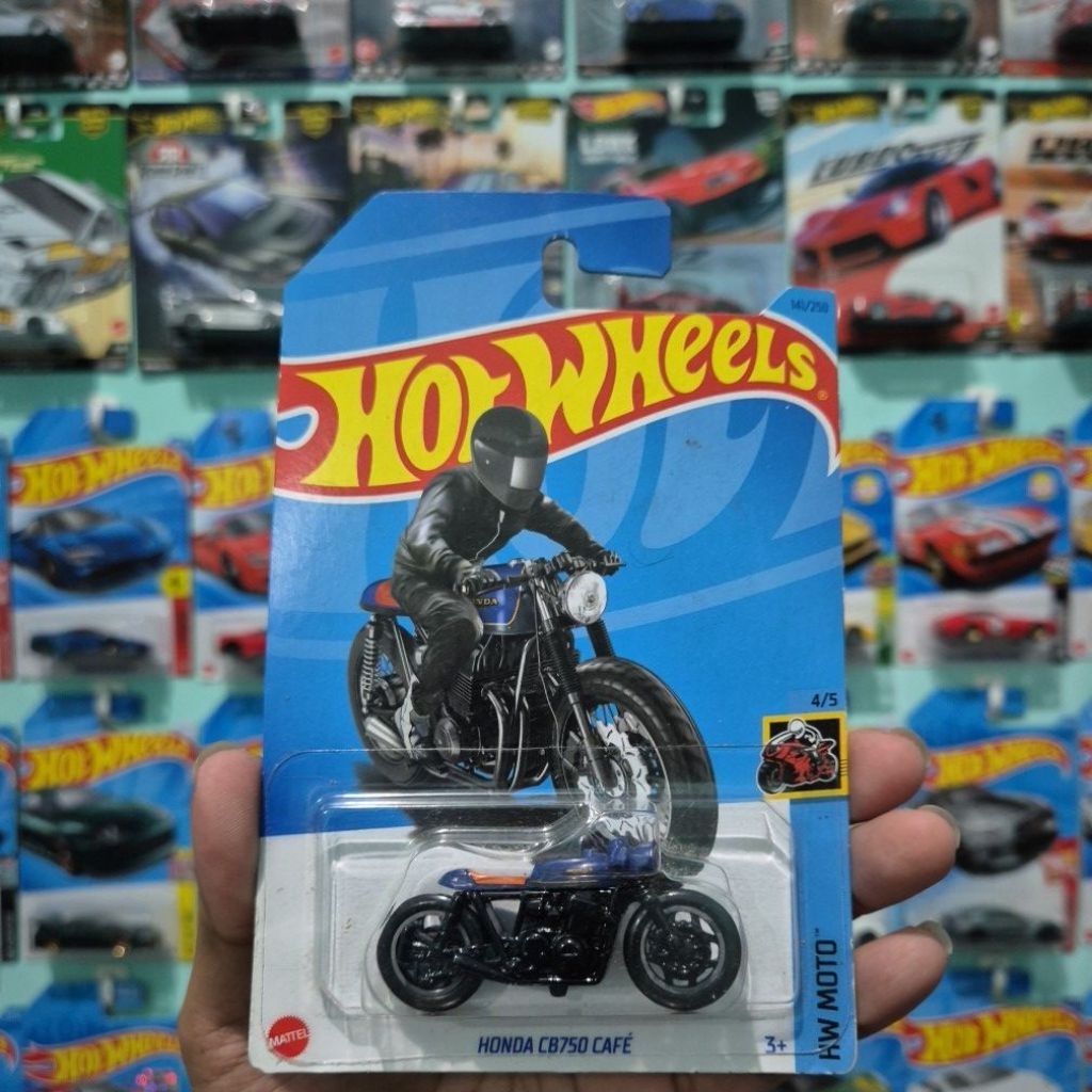 HOT WHEELS HONDA CB750 CAFE TANGKI BIRU