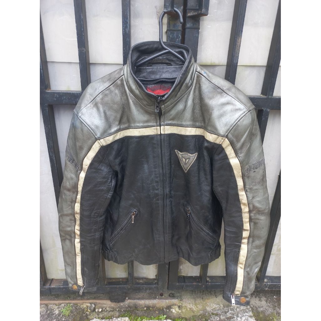 DAINESE support protector leather jacket  not yellow corn simpson avirex schott perfecto horn works 