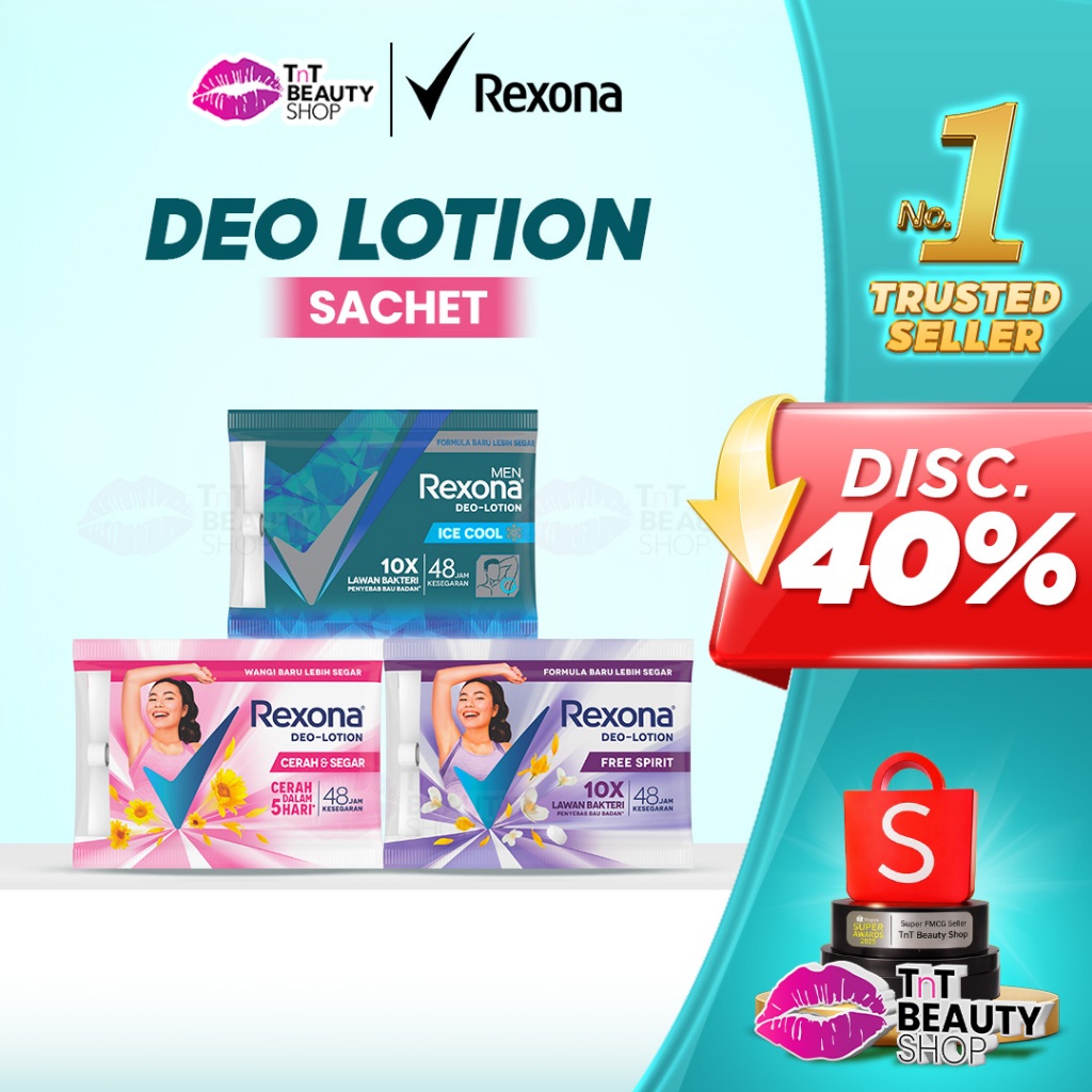 Rexona Lotion Deodorant 9gr| Men Deo | Bright&Fresh | Free Spirit |Ice Cool | Sachet | TNT Beauty Sh
