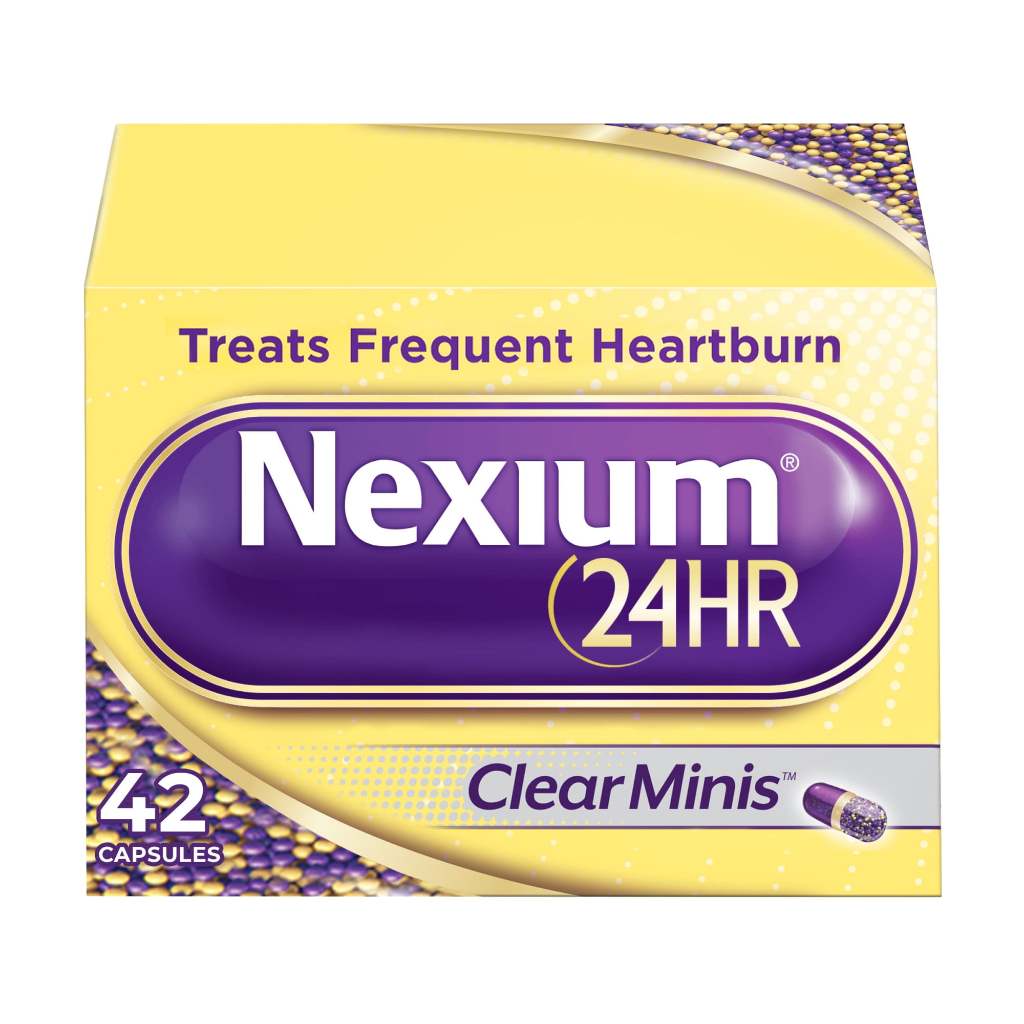 Nexium 24HR Clear Minis 42 Capsules Isi 3 Botol Original Obat Asam Lambung (Exp 04/27)