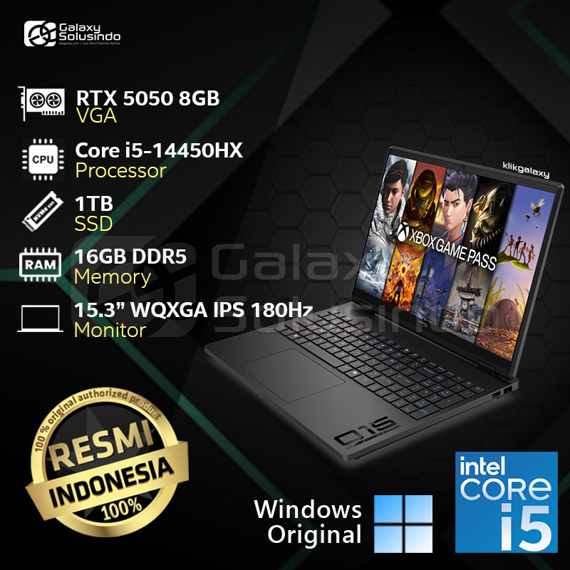 HP HyperX OMEN 15 GA0555TX - GeForce RTX 5050 Core i5-14450HX 1TB SSD 16GB RAM Notebook Laptop Gamin