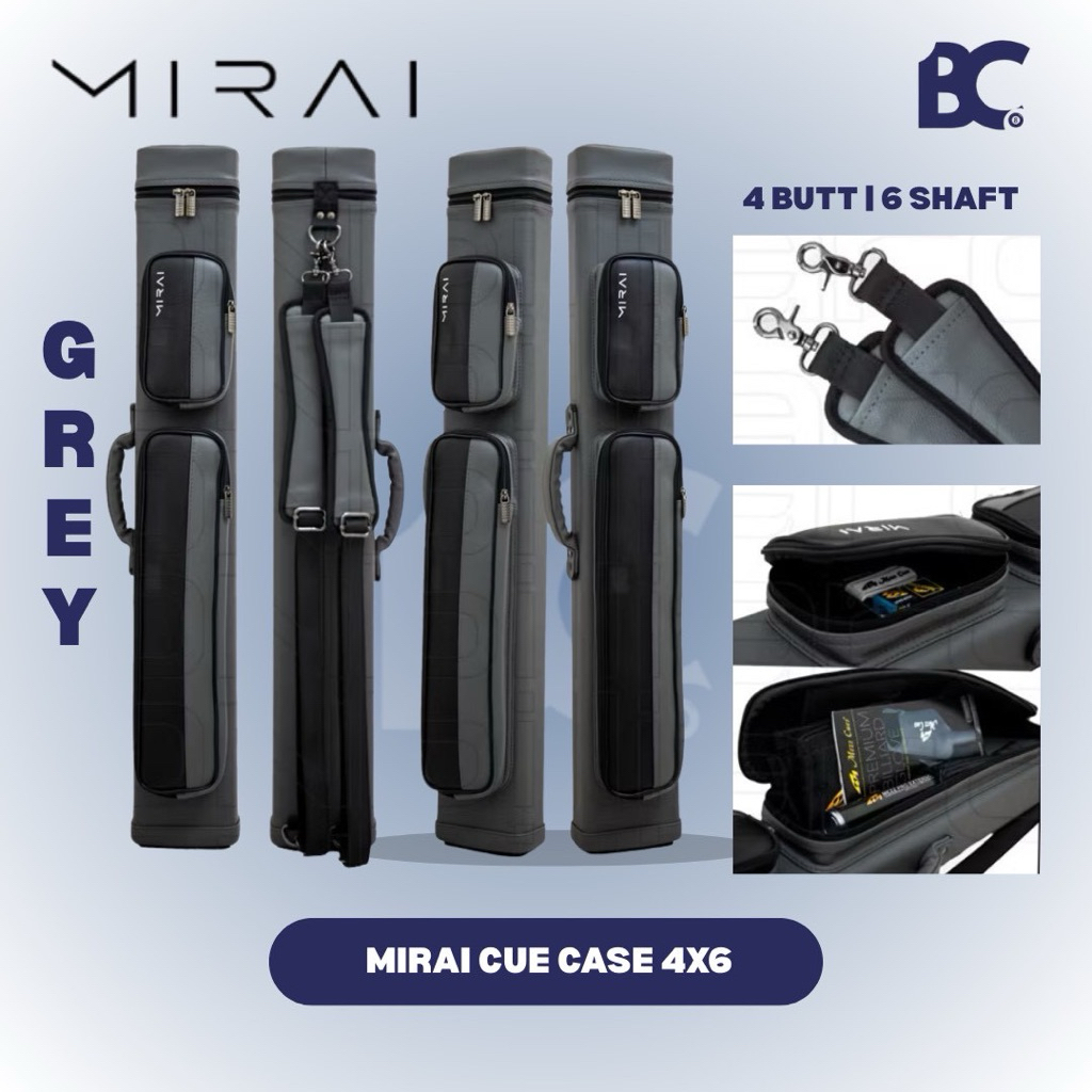 (PASTI ORI) Mirai 4x6 Cue Case - Tas Billiard Mirai 4x6 - Hardcase Mirai 4x6 - Billiard Case 4x6 Mir