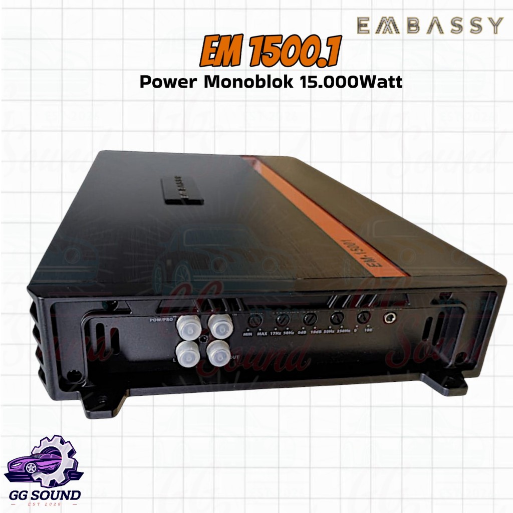 POWER MONOBLOCK EMBASSY 1500.1D class D,,tenaga super badak ORIGINAL TERMURAH