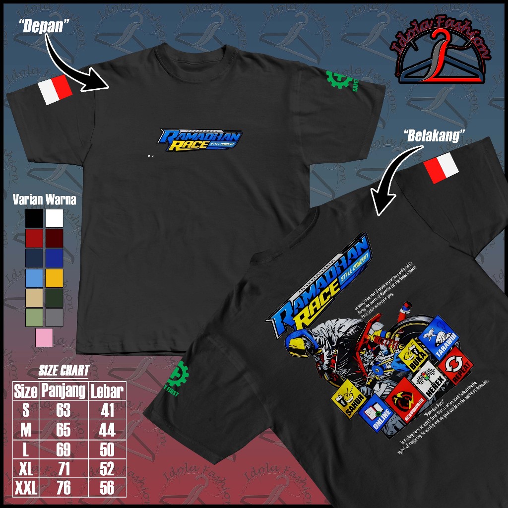 Kaos Ramadhan Race 2026 Marhaban Ya Balapan Vol 10 Drag Bike Baju Ramadan Race Repeat Racing Motor R