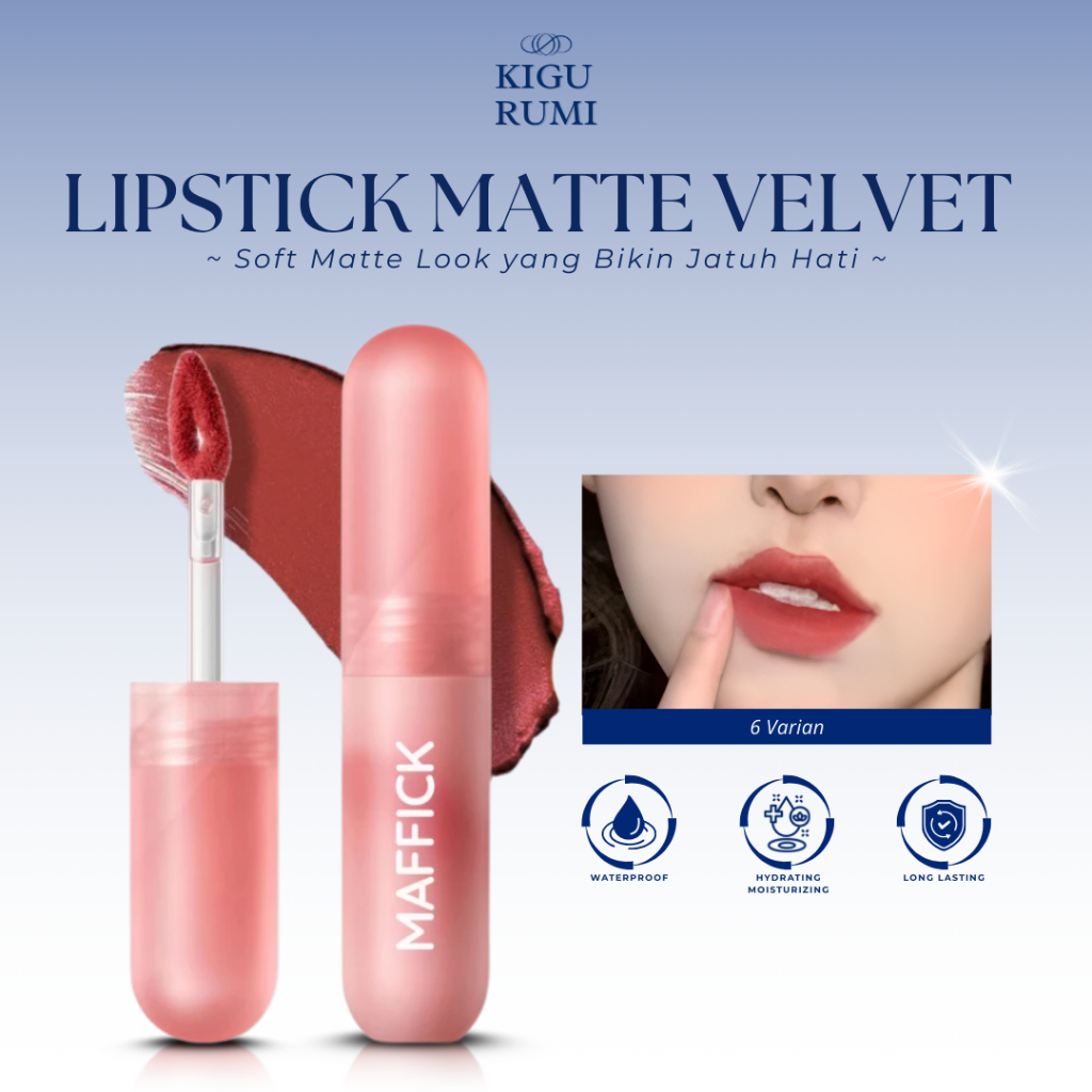 MAFFICK Velvet Matte Lipstick Lip Cream Lipstik Clay XX086