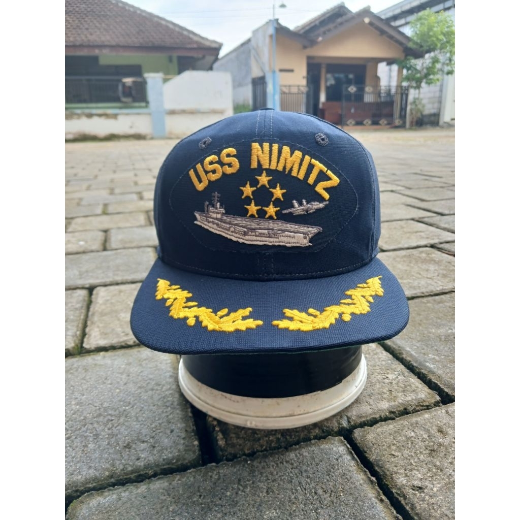 USS Nimitz by New Era Pro model Vintage Snapback Hat