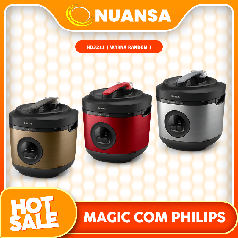 Philips Rice Cooker HD3211 (3000 Series) adalah penanak nasi 3-in-1 berkapasitas 1,8 liter dengan da