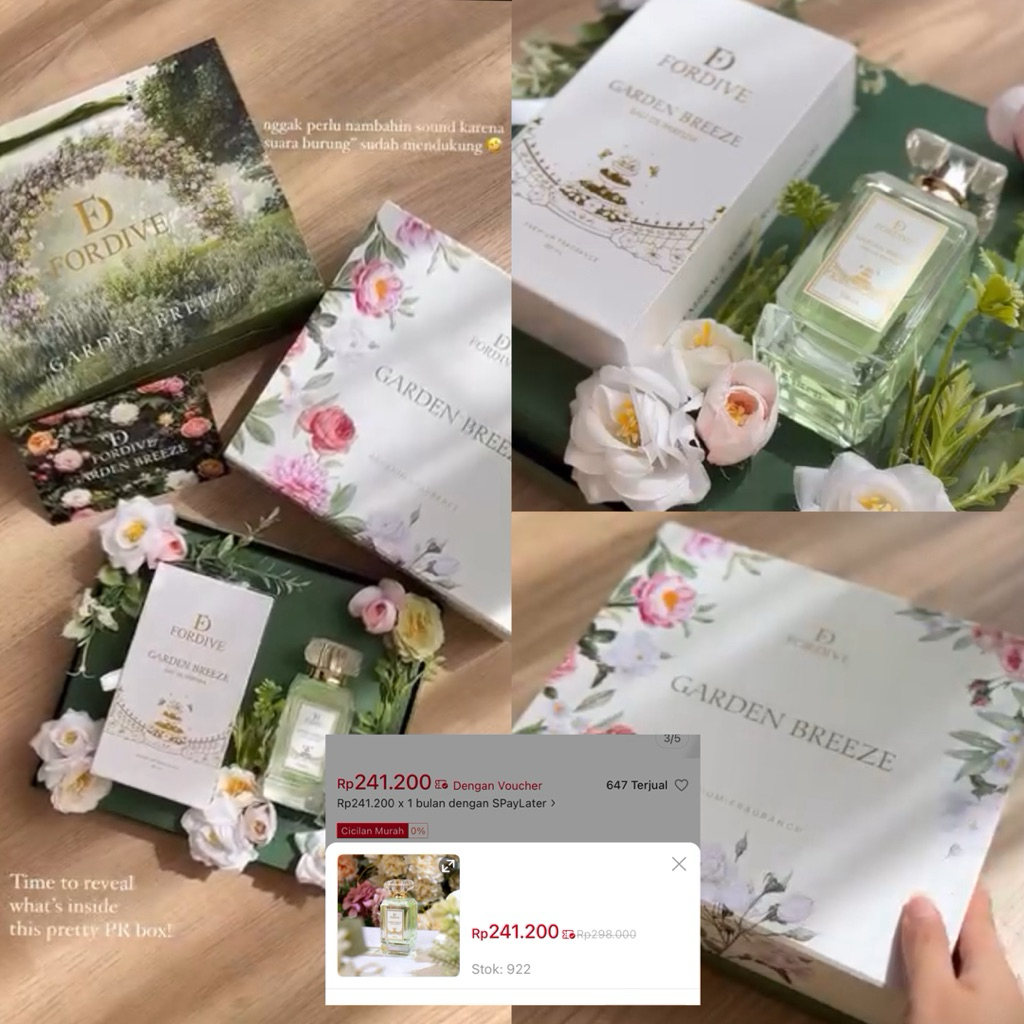 (PRELOVED) PARFUM FORDIVE GARDEN BREEZE PRELOVE PARFUM FORDIVE UTOPIA