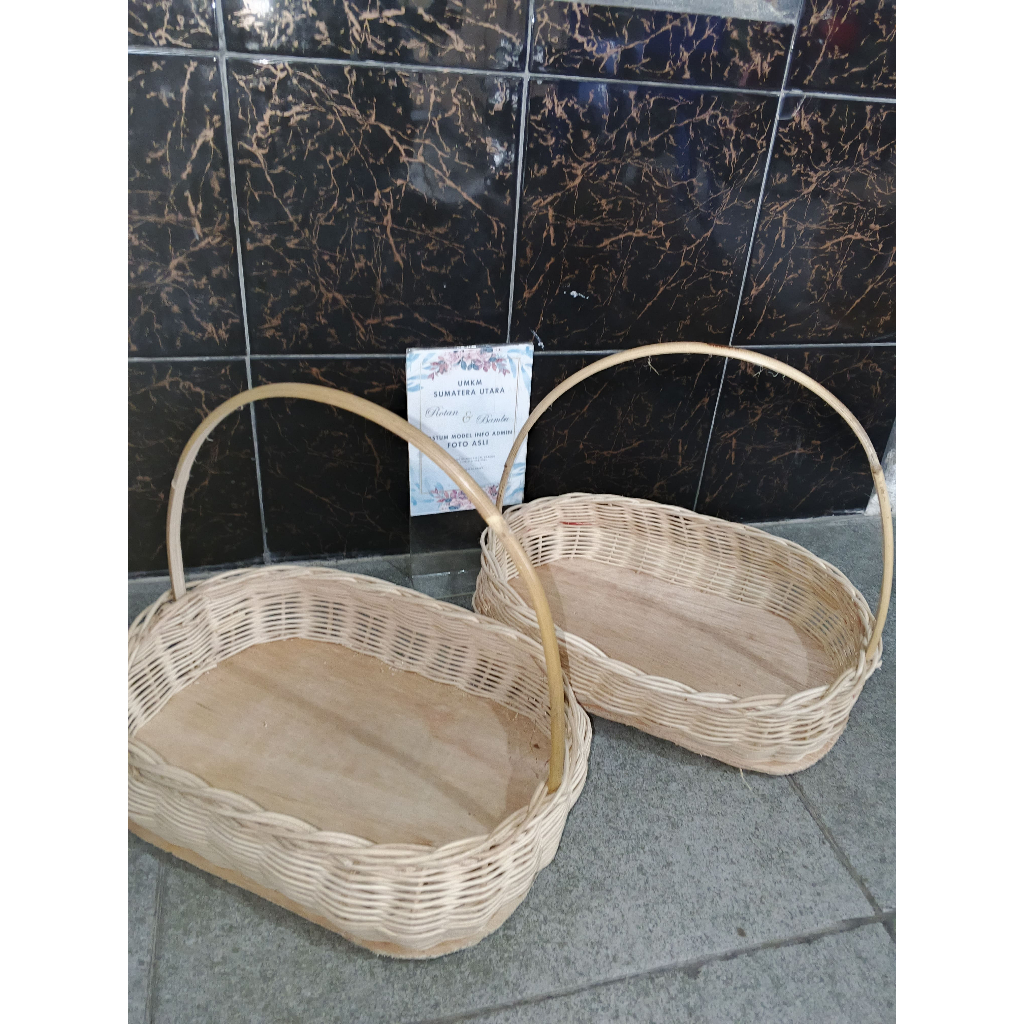 Keranjang Oval Rotan Multifungsi untuk Buah dan Souvenir - Rotan / parcel rotan / parcel lebaran