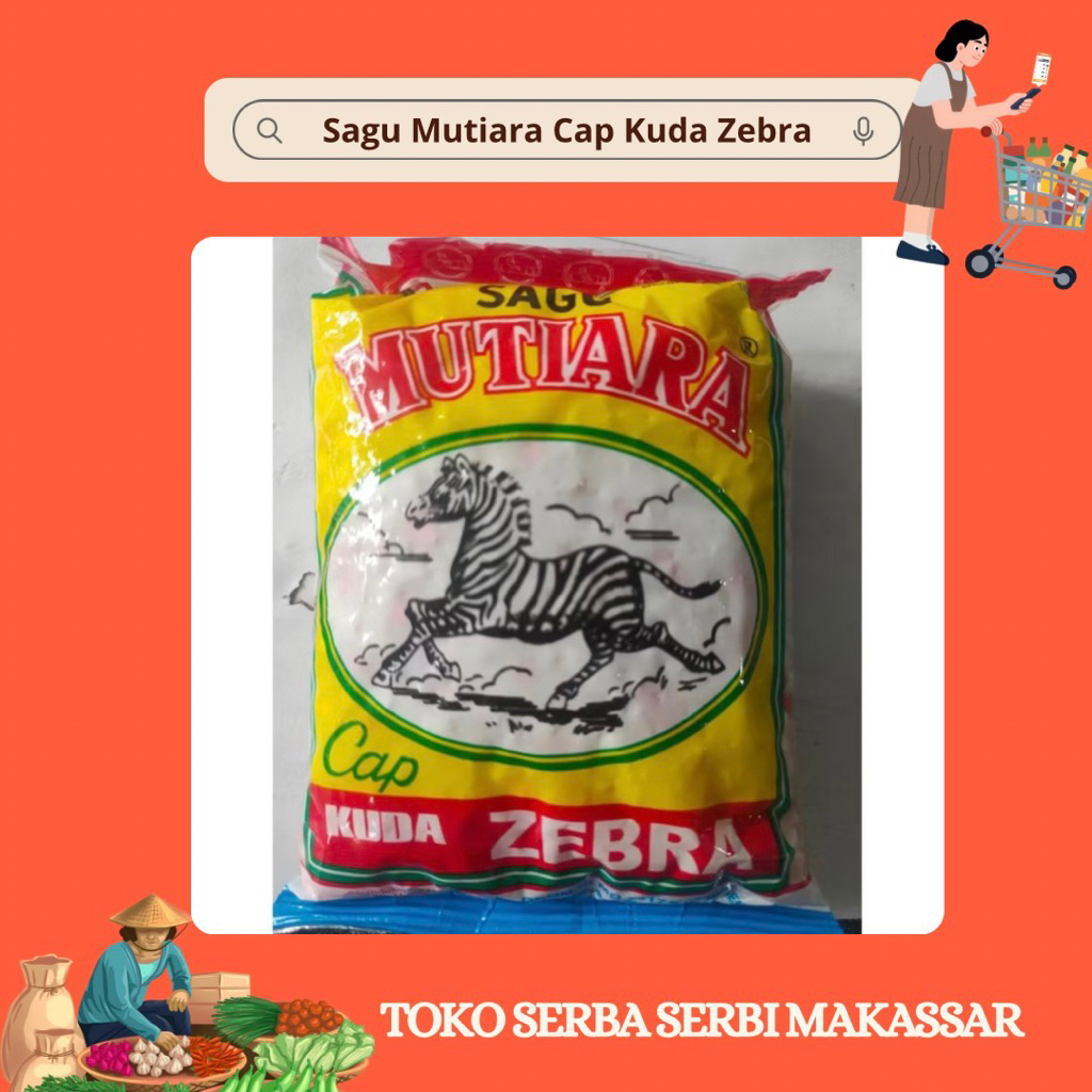 Sagu Mutiara cap Zebra - TOKOSERBASERBIMKS