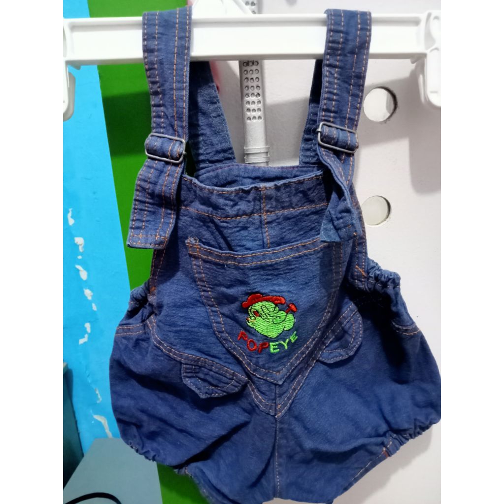 (PL) Celana overall popeye bayi cewek cowok 0-6 bulan