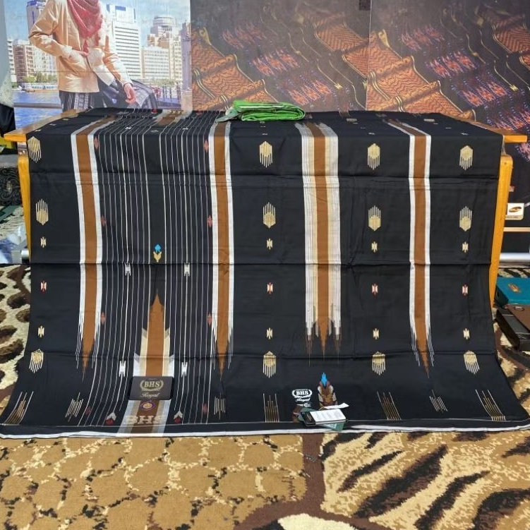 SARUNG BHS ROYAL HITAM MOTYF TERBARU TERMURAH